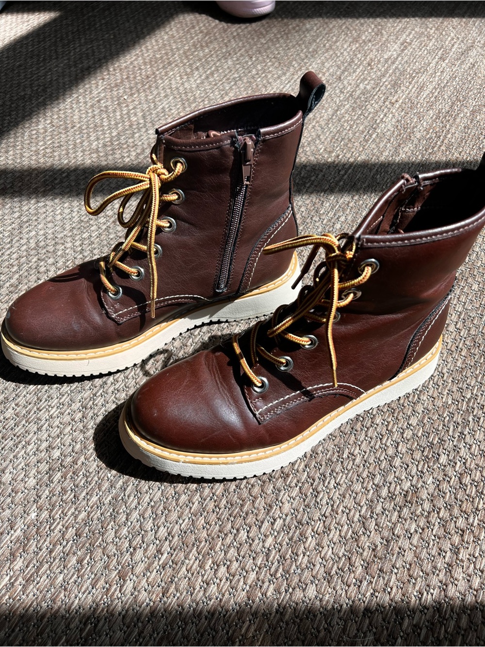 Madden Girl Brown Combat Boots Size 7.5